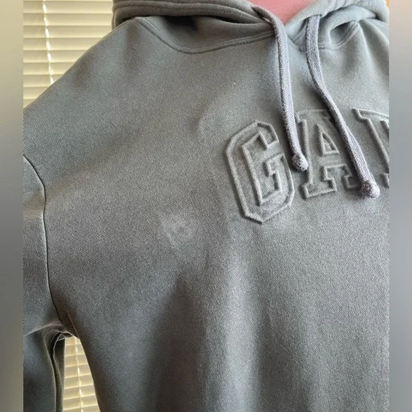 GAP Logo Hoodie Sweatshirt - Slate Green - Picture 10 of 11